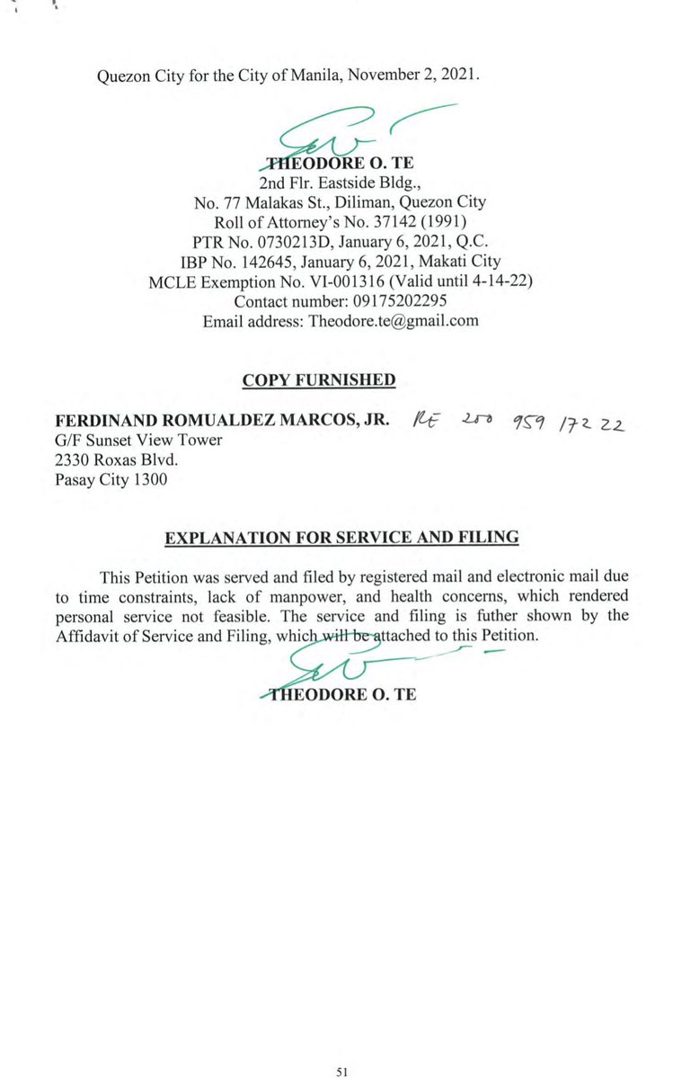 BREAKING: A petition has been filed to cancel the certificate of candidacy of presidential aspirant Bongbong Marcos | <a href="/anjocalimario/">Anjo Cagmat Alimario</a>