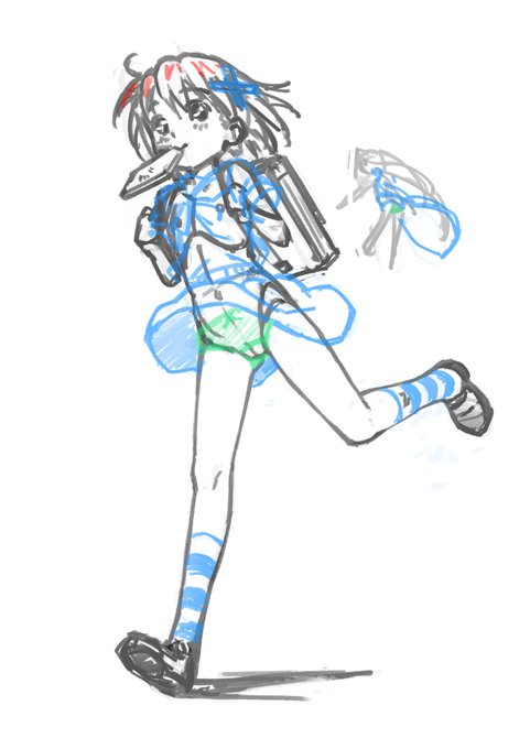 カレーを煮込みながらはやてラフ
冬だけど夏服
はやてはリインのせいでめんどくささアップ 