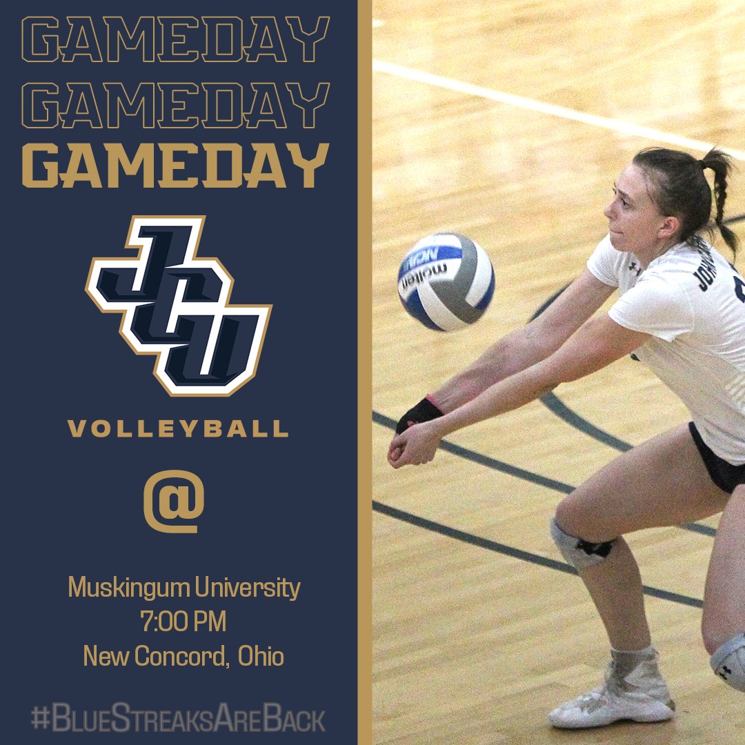 TOURNAMENT GAMEDAY!

<a href="/JCU_VB/">John Carroll Volleyball</a> heads to Muskingum today for the OAC Tournament Quarterfinal. We'll be there with coverage 🏐

📊 fightingmuskies.com/sports/wvball/…
📺 boxcast.tv/view/volleybal…
#GoStreaks ⚡️