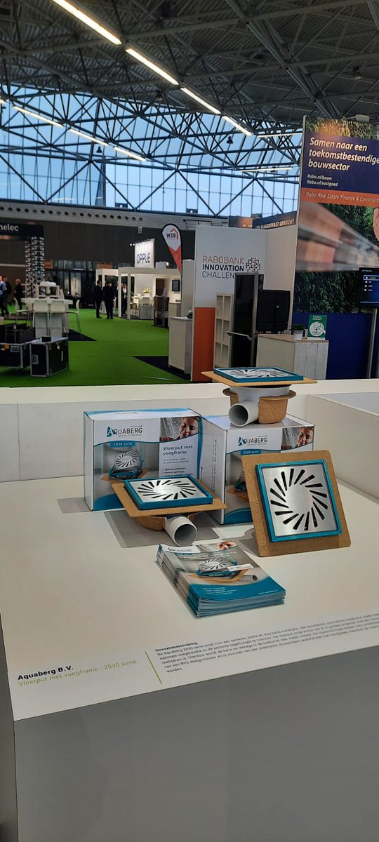 aquaberg's tweet photo. Bezoek #BuildingHolland2021 en kom onze nieuwe vloerput met voegframe bekijken in hal 8 stand 182. https://t.co/ftGH1Jrf49