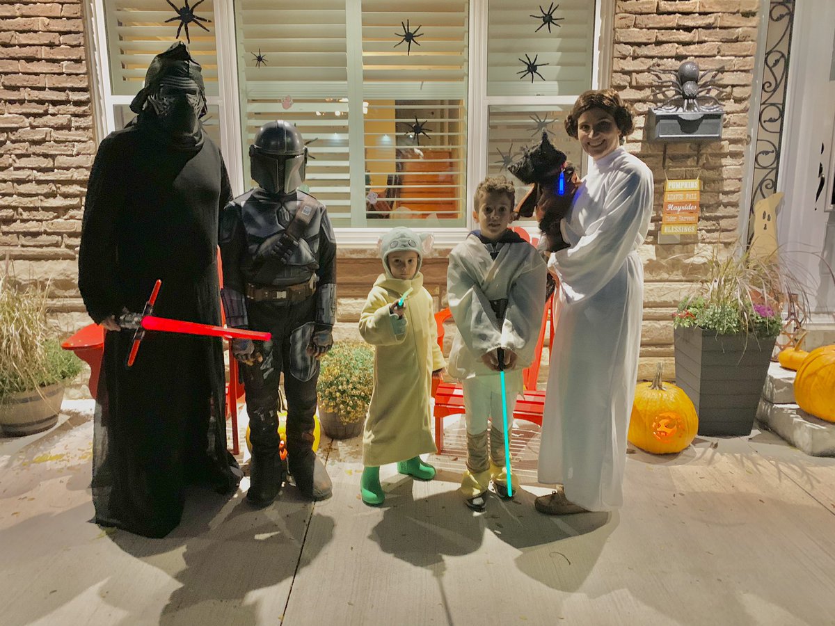 sdipronio's tweet photo. Di Pronio Halloween 2021 #Halloween #StarWars #Mandalorian #babyyoda #kyloren #PrincessLeia #lukeskywalker #obeone #dipronioboys #lovemyboys https://t.co/xJfRYhRR96