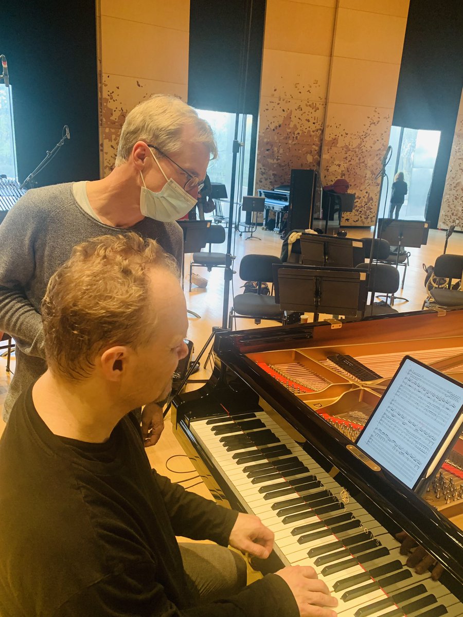 chrysoline's tweet photo. Mendelssohn’s PC reccording @orchambreparis  with my dearest @lars_vogt and Christoph Francke. #ondine @philharmonie - concerts in March and October 22 #playlead #piano #welovelars #manynotes;-) https://t.co/01dTKDgBoV