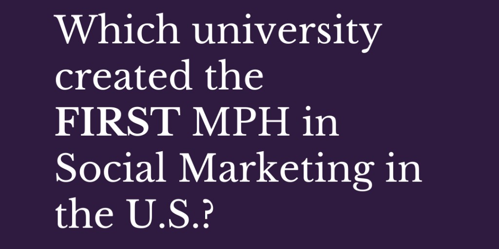 FPRC_USF's tweet photo. #TriviaTuesday: Which university created the first MPH in social marketing? Comment below!
For more information on the MPH in Social Marketing @usfcoph, visit: https://t.co/IQfBbiXujh
#socialmarketing #publichealth #USFCOPHRocks! #FPRC https://t.co/ideWL1Kz0z