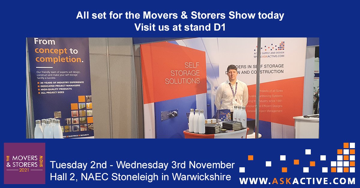 AskActive's tweet image. Visiting the @moversstorers show this week? Come and meet the AskActive team on stand D1. askactive.com

#AskActive #SelfStorage #Removals #Event #MoversStorersShow