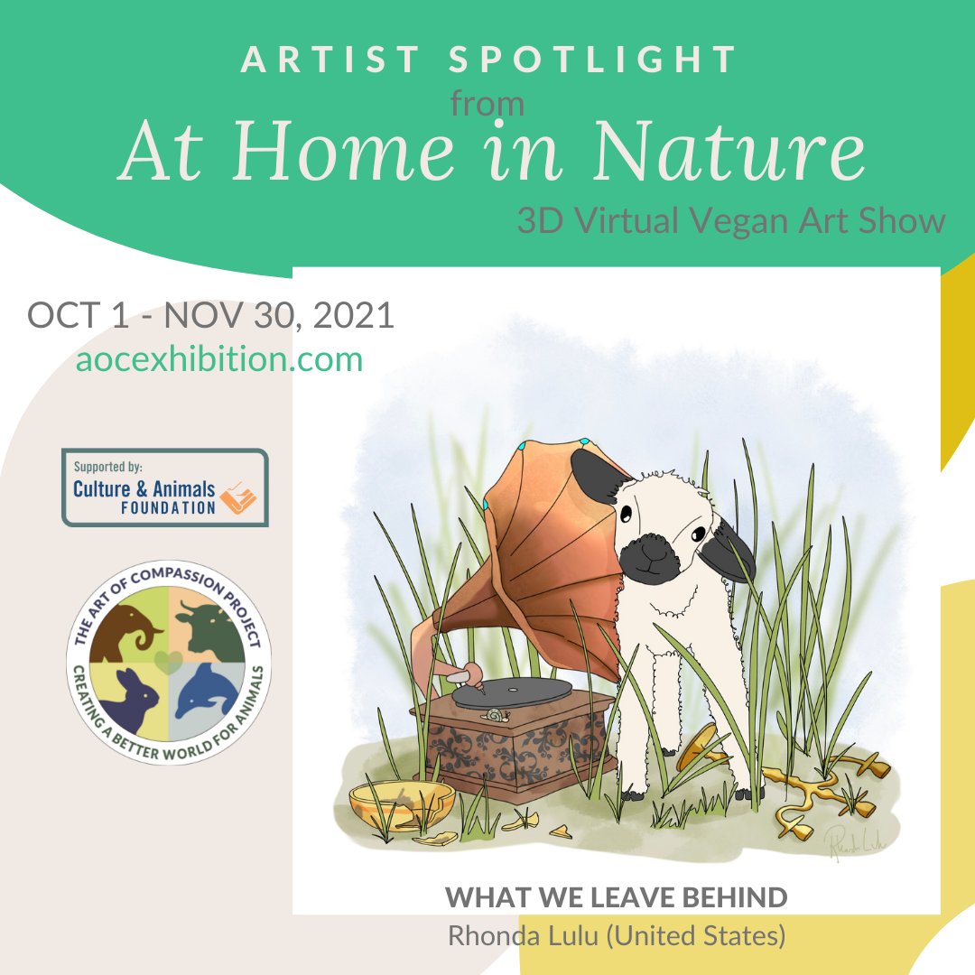 Rhonda Lulu is one of 15 artists in our current 3D vegan art show. To view her painting and read about her process and intention, go to buff.ly/3hyG05y. #aocexhibition #thegoodelifeuk #artofcompassion #veganart #veganexhibition #animaladvocacyart #rhondalulu