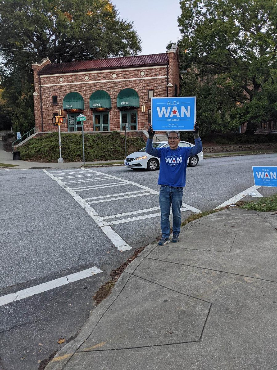 AlexWanforATL's tweet photo. #vote #electionday City of Atlanta Municipal Election = polls open 7a-8p #AlexWanForAtlanta #atlanta #citycouncil #District6 https://t.co/fQpykUlznB