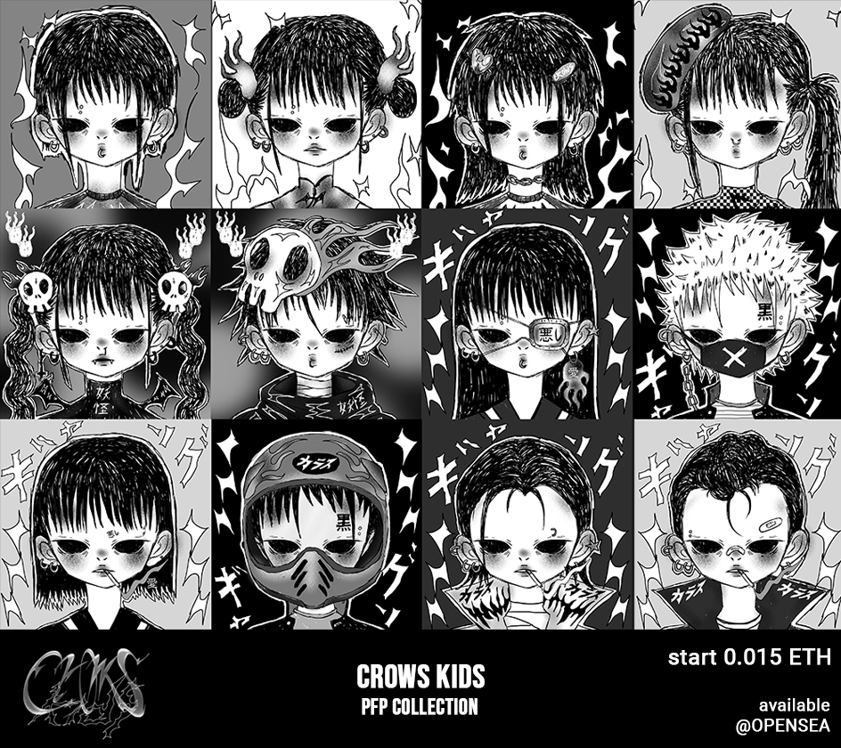 cyberbana_b's tweet photo. ✷ CROWS KIDS PFP GANG!
/
available + https://t.co/SRuZvinGel
.
#crowskids #NFTdrop https://t.co/OlajcksX3U
