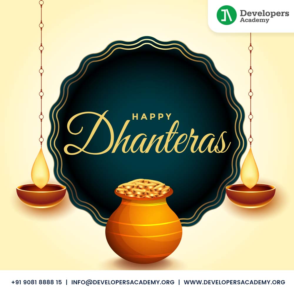 DevsAcademy's tweet photo. May Goddess Laxmi illuminate your life with fortune, riches, and luxury.

We wish you and your family a very happy Dhanteras.

#dhanteras #dhanteras2021 #dhanteraswishes https://t.co/vNMYswFXcQ