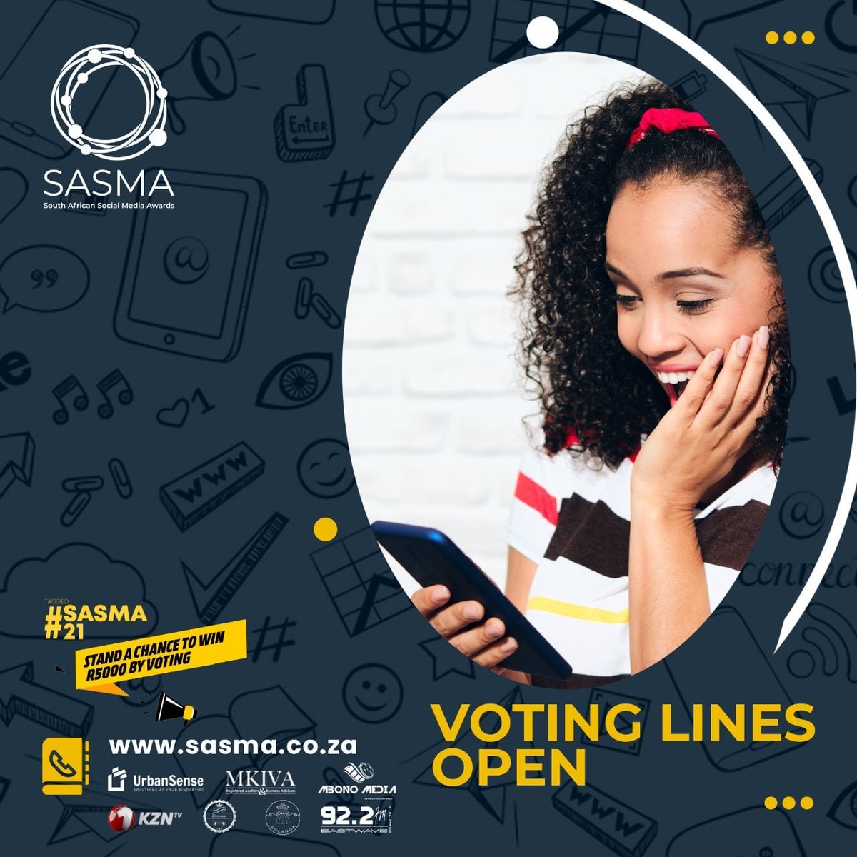 SMAWARDS_ZA's tweet photo. SASMA 21 main event limited tickets are available now on @DigiTicketSA 

Go grab your tickets today to avoid any dissapointments.

Purchase link : https://t.co/anlsPojt8i

Also dont forget to vote and stand a chance of winning R5k in cask.
#SASMA21 https://t.co/WRE9kcMDCf