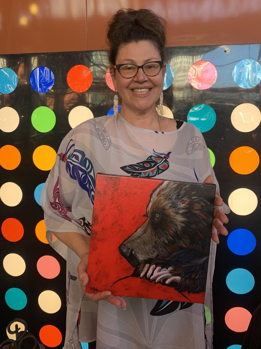 canadachandra's tweet photo. My newest piece of art is from this gorgeous human being. Thank you @PenelopeMoonWa2 for sharing your talent and your kind heart. I can’t wait to get Maskwa framed and displayed in my home! ♥️🐻
#IndigenousArtist #SupportLocal #artwork #artist #bear #maskwa #ShopLocal #art #yeg https://t.co/V4rVyH0F3Q