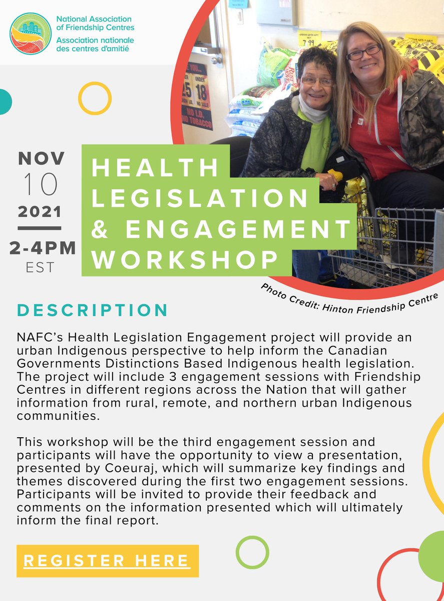 NAFC_ANCA's tweet photo. 1/2: ‼️ATTN NAFC MEMBERS‼️ Register now for the NAFC's AGM Pre-Forum Workshops! 

MORE INFO &amp; REGISTER HERE 👉 https://t.co/vgSZNIH04t

#FriendshipCentres #UrbanIndigenous #FriendshipCentreMovement #Indigenous #FirstNations #Metis #Inuit #NAFC #InFriendship https://t.co/CMZy1E5QtR