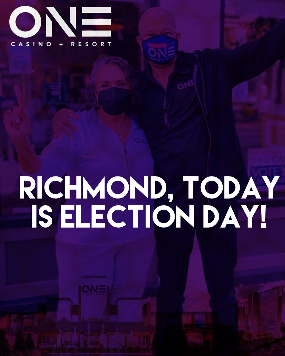 Let’s make history today and vote YES for @onecasinoresort 🗳 #VoteYesRichmondWins