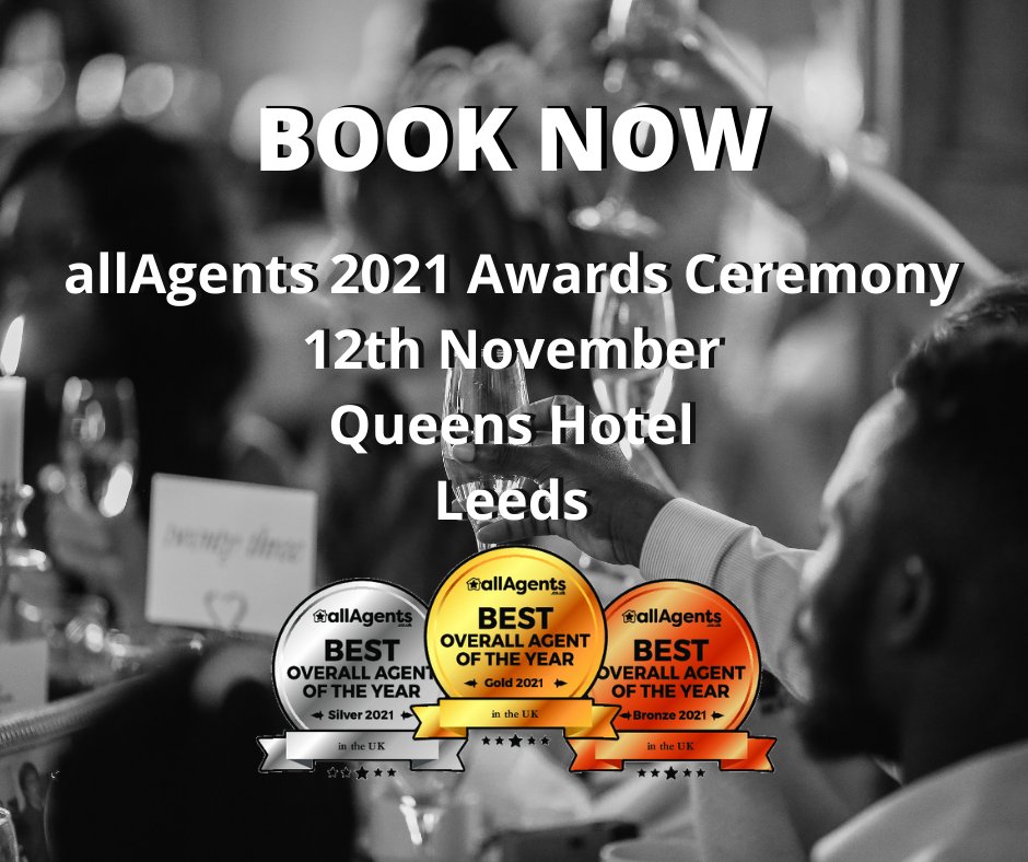 Book Your Seats Today!
For The allAgents 2021 Awards Ceremony On The 12th Of November At The Queens Hotels in Leeds
allagents.co.uk/the-allagents-…
#awards #awardwinning #awardsnight #agentawards #awardswinningagency #estateagents #lettingagents #propertymanagement #propertyawards