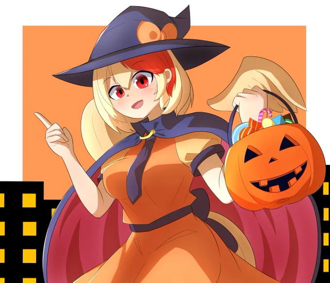 今日はハロウィンなので久侘歌ちゃん描きました 
