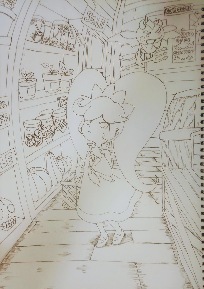 ペン入れ
#アナログイラスト 
#アシュリー #ashley 