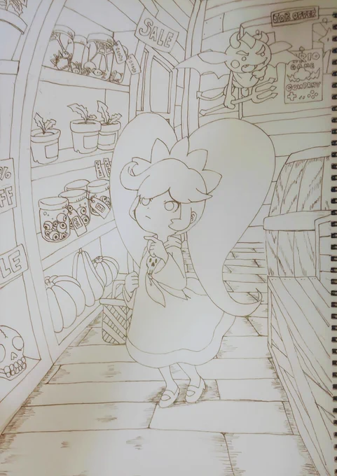 ペン入れ
#アナログイラスト 
#アシュリー #ashley 