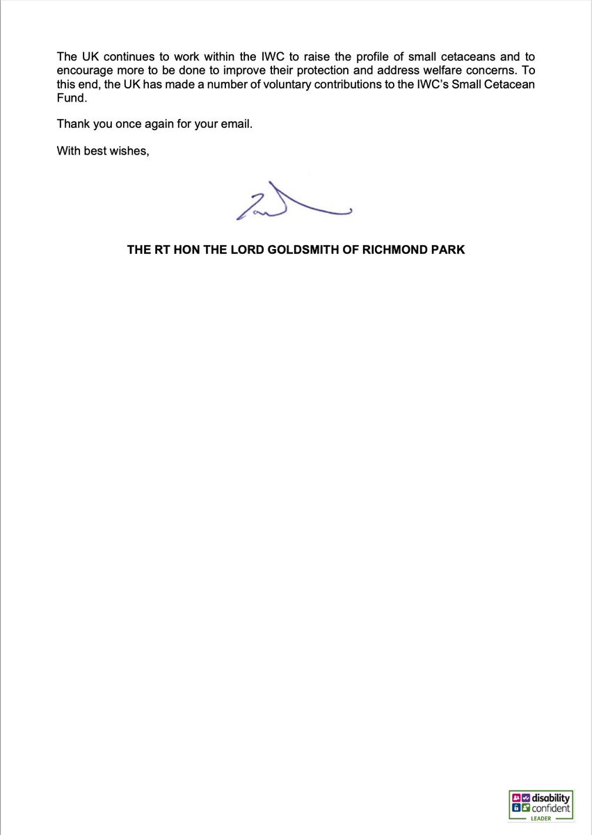 We are happy to have received this response from UK Minister <a href="/ZacGoldsmith/">Zac Goldsmith</a>. This was in response to us forwarding our letter to the #FaroeIslands PM as part of its consultation and making him aware of what we are doing. Thank you #DEFRA for your support! stopthegrind.org/post/letter-fr…