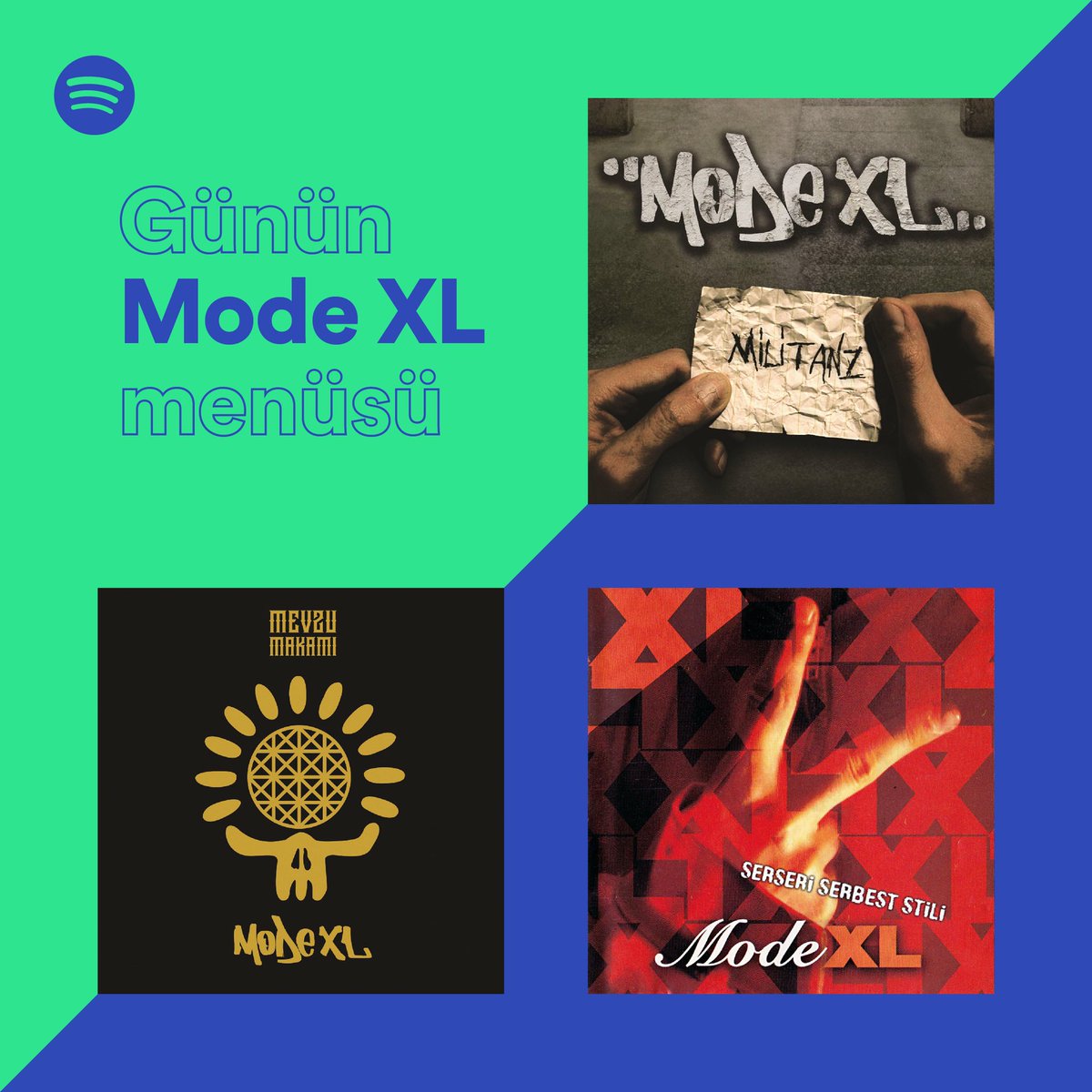 SpotifyTurkiye's tweet photo. Mode XL'in yeniden bir araya gelmesi vesilesiyle ön sıcak, ana yemek ve tatlımız servise hazır. 🍽️ Favorin hangisi? https://t.co/zYXt6cuP13