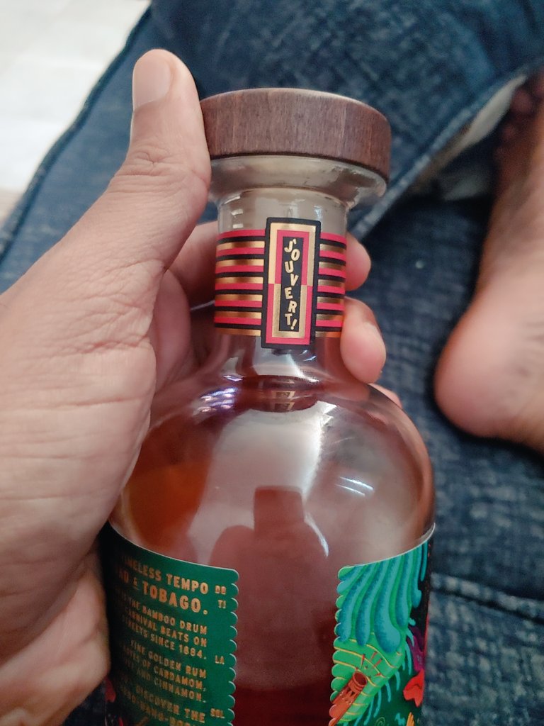 TTO_joe's tweet photo. I really enjoyed your #SpicedRum #Tamboo and I noticed you wrote the word #JOUVERT! on the bottle... I see what you did there @AngosturaHouse https://t.co/eTpamvj9rm