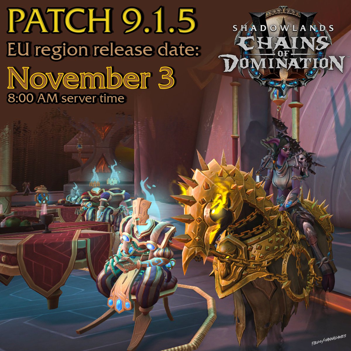 MsYaniG's tweet photo. I can finally take my other characters to the Shadowlands because the NEW PATCH ARRIVES TOMORROW for us players from the EU region! 🙌

Legion Timewalking and Mage Tower will be released in December!

#warcraft 
#worldofwarcraft 
#Shadowlands
#chainsofdomination https://t.co/8Xiq6j7791