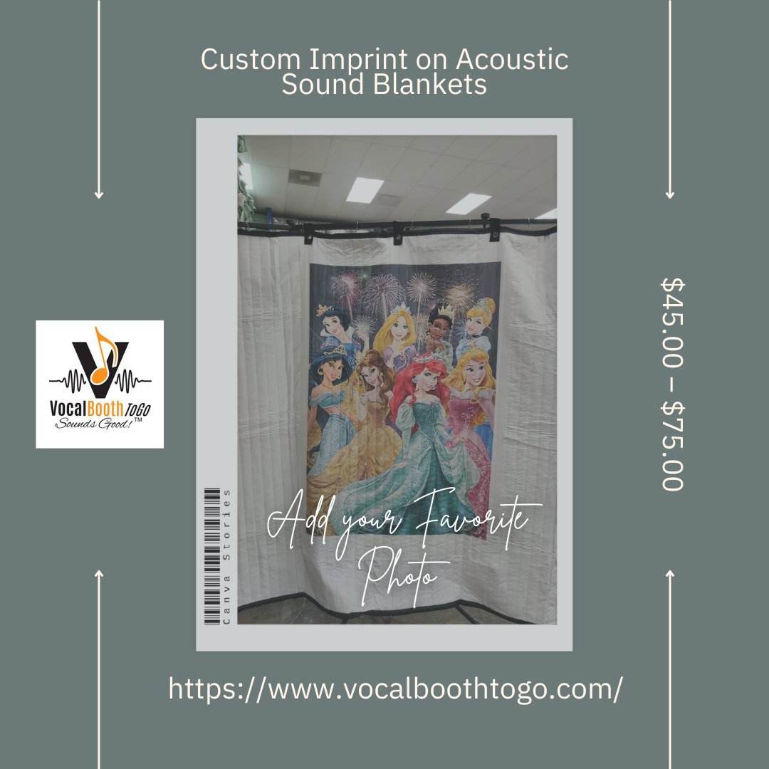 We use a sublimation printing process that embeds the die directly into the fabric of the blanket and does not leave a hard reflective layer as a screen print method.
vocalboothtogo.com

#VocalBootToGo #VocalBooth #sounds #sounddesign #soundcheck #studio #musicproducer