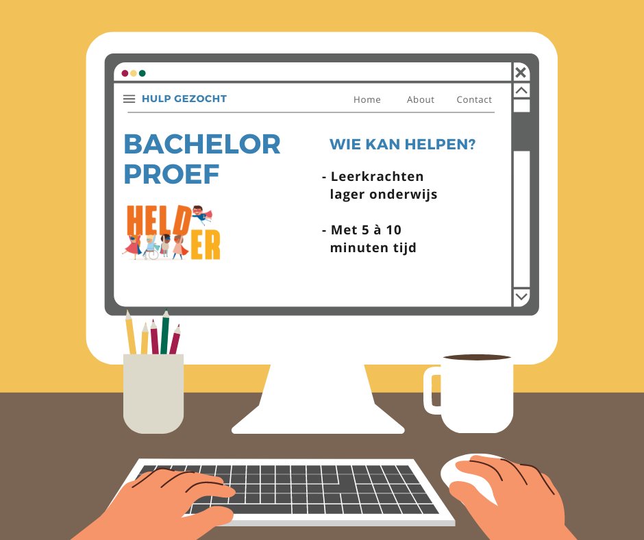 Hoi netwerk! Voor mijn bachelorproef zoek ik leerkrachten lager onderwijs met 5 à 10 minuten tijd om een vragenlijst in te vullen rond de bespreekbaarheid van uitdagende thema's in de klas.
Sharen is écht caren:
survio.com/survey/t/Y7Y6Y… 
#onderwijs #howest