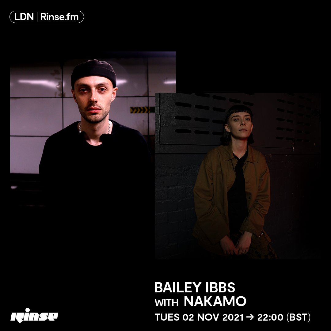 Up next at 10PM it's <a href="/BaileyIbbs97/">Bailey Ibbs</a> with #Nakamo

Lock in at rinse.fm/player &amp; 106.8FM

#RinseFM