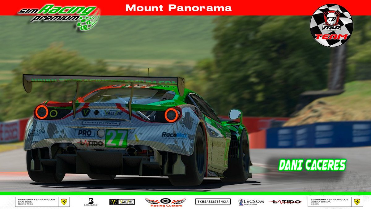 Resultados del campeonato <a href="/FA4RACERS/">FA4RACERS</a> GT3 en Mount Panorama 🇦🇺

<a href="/AdriaCarrera3/">Adria Carrera</a> P2
<a href="/jaume1423/">Jaume Solé Llop</a> P7
<a href="/DaniCaceres_1/">▀▄▀▄▀▄ 𝓓𝓪𝓷𝓲 𝓒á𝓬𝓮𝓻𝓮𝓼 ▄▀▄▀▄▀</a> P8
Tony Garrido P17

El Señor Adriá se afianza en la P1 de la general