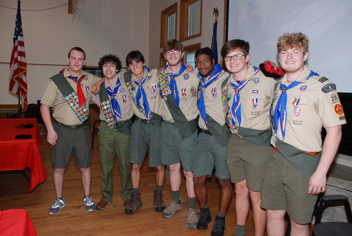 BSACrossroads's tweet photo. Congratulations to the SEVEN new Eagle Scouts from Troop 276 in the Fall Creek District. #CACImpact https://t.co/TjRUCId2R9
