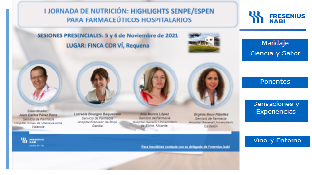GrupoNutri's tweet photo. Terminamos Congreso @GermFTsurgery y nos vamos a las #HighLights @SENPE_ @ESPENorg 2021 #FarmaciaHospitalaria y #TerapiaNutricional Maridaje de Sensaciones y Experiencias https://t.co/NC5pDjudGK