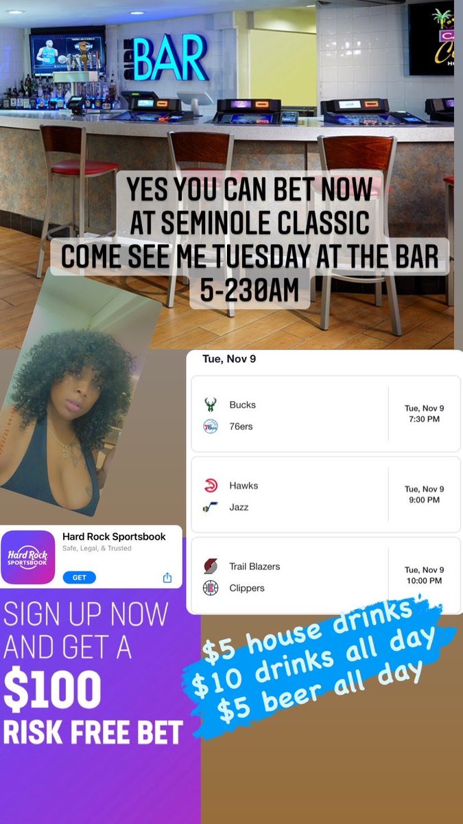 DIVINITYKISSES's tweet photo. Yes coming bet we officially have bookies #seminoleclassic #bettingtips #GamblingTwitter #casino #HardRock https://t.co/uOjDy0lEVu