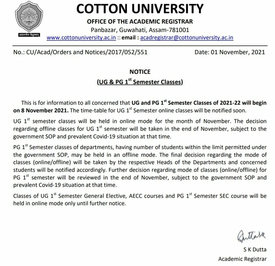 NabajitSonowa11's tweet photo. At a time when most colleges across the state has started offline classes, we demand the Cotton University authority to start offline classes for HS 1st year and UG 1st semester as soon as possible.
#CottonUniversity
#ResumeOfflineClasses
@himantabiswa 
@ranojpeguassam https://t.co/3dp9OnSfEk