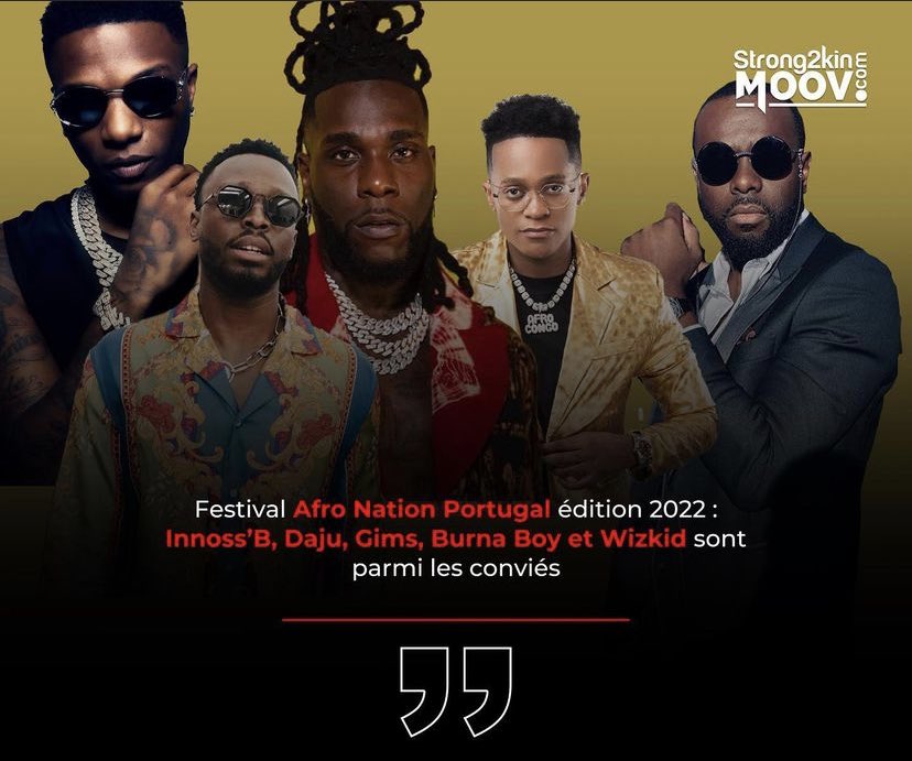 fans_innossb's tweet photo. L’artiste Innoss’b en compagnie de Wizkid, dadju, burna Boy et Maître Gim’s sont attendus l’année prochaine au plus grand festival du Portugal 

#innossb #innossb_word_fans 

https://t.co/fbDedEouDh https://t.co/P8FLaYM3rp
