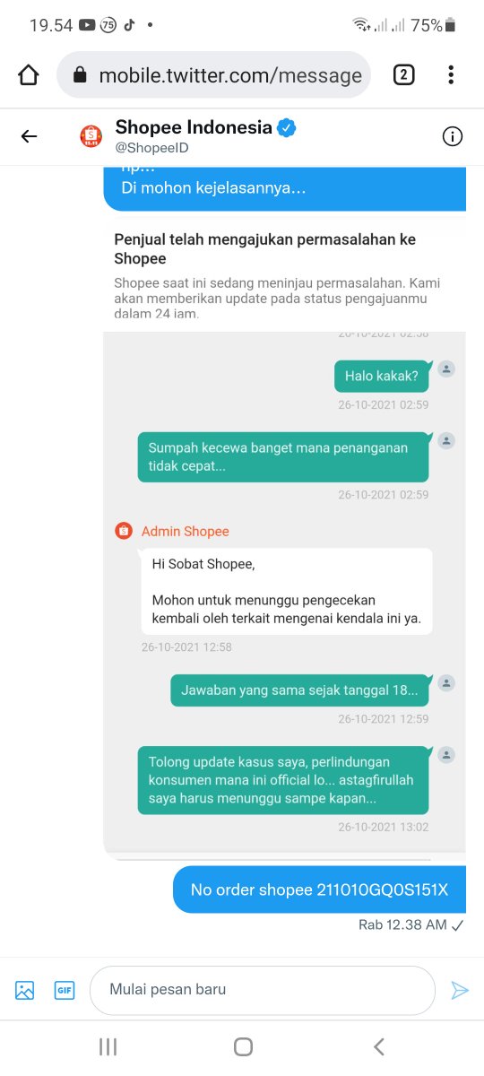 tigis_master's tweet photo. Balesannya kaya gini terus sampe 2 minggu lbh... @ShopeeID https://t.co/eadyfCEbDF
