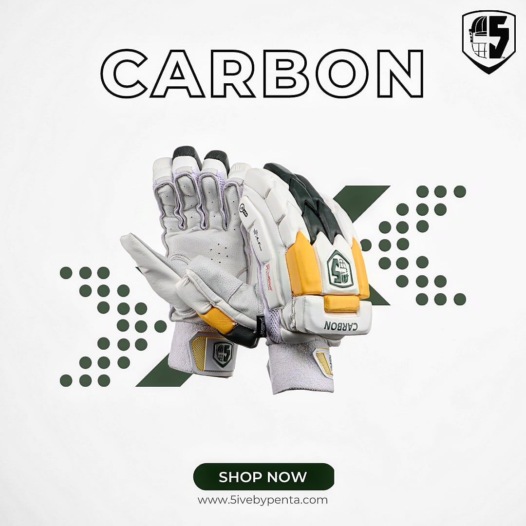 5ivebypenta's tweet photo. Carbon batting gloves with interlocking V shaped design and pittard leather palm, comes with enough perforation for better breathe ability and moisture management. 

#ownthebalance #Cricket #cricketlife #cricketgear #IPL #T20cricket #cricketplayer #batsmen #battinggloves https://t.co/HyEfmjOjqf