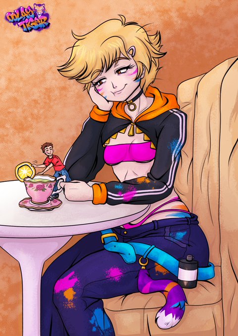 Art commission I drew for @nicktb1999
Karen taking a quick teatime break from streaming as Taiga (no