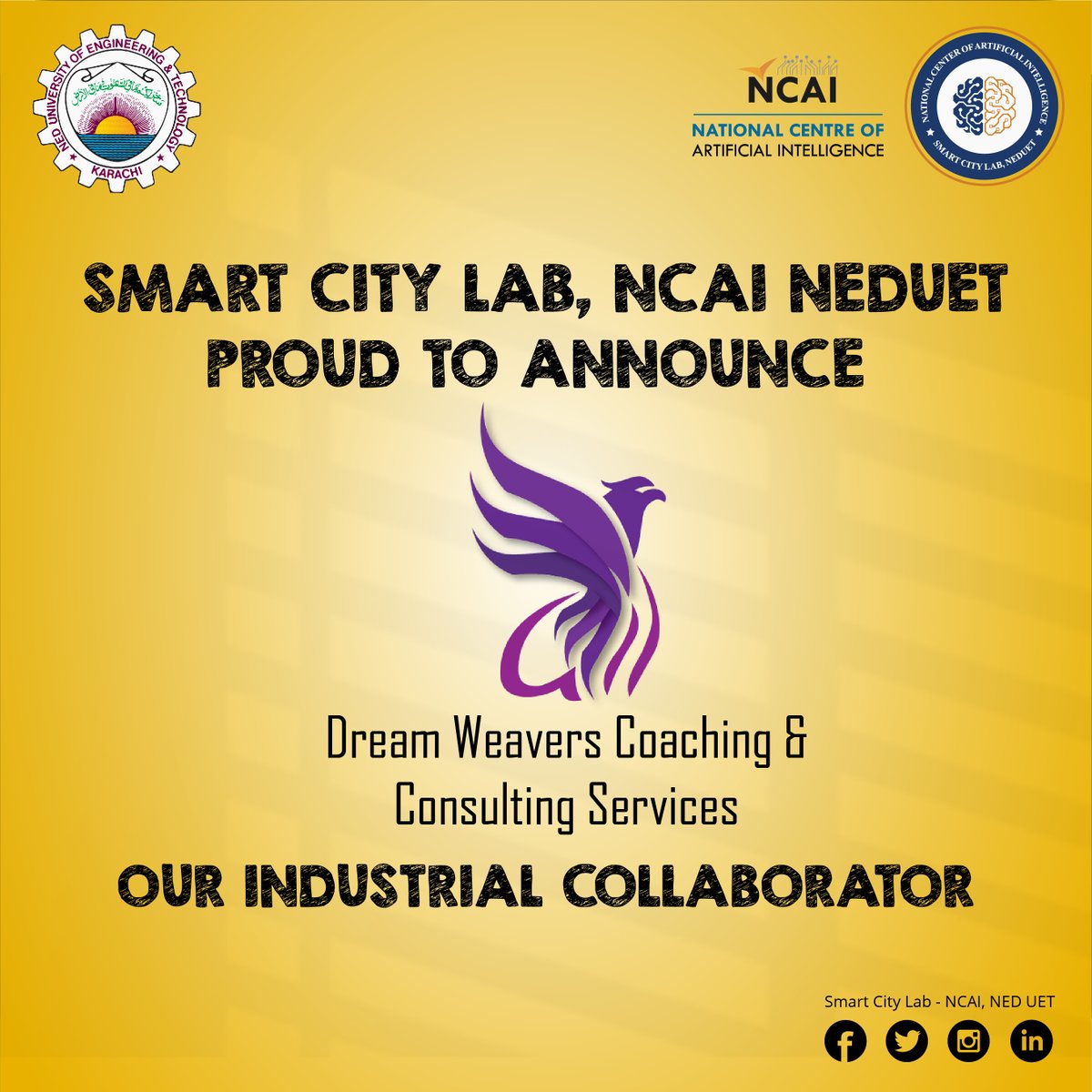 smartcitylabned's tweet photo. We are proud to announce a collaboration with Humaira Nasim Life Coaching &amp; their sister company Dream Weavers Coaching &amp; Consulting Services for a social cause.
#ai #education #work #coaching #development #projects #collaboration  #entrepreneurship #mentoring #IoT #technology https://t.co/Atb4g1PHAh