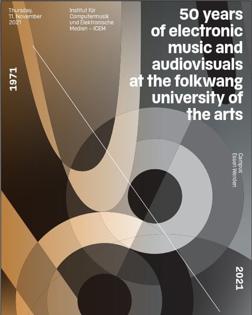 claudearobles's tweet photo. #savethedate 11.-13. Nov 2021
Folkwang University of the Arts
SYMPOSIUM and Concerts
https://t.co/RkDd59It9s
#folkwang #fudk
#sound #soundart #audiovisual #videoart #visualmusic
#Kunst #klangkunst
#music #newmusic #neuemusik
#contemporarymusic
#electroacousticmusic #mediaarts https://t.co/vsTlVeE4l5