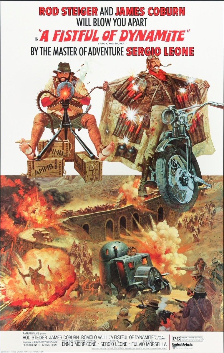 MacReadys_Beard's tweet photo. #70FilmsFromThe70s 64/70
A Fistful of Dynamite ('71) [Duck, You Sucker]
⭐⭐⭐½
#SergioLeone &amp; #EnnioMorricone  reteam for their final western. While it doesn't live up to the their other classics &amp; is a bit hit and miss, it's undeniably a rollicking adventure with a great score. https://t.co/9tqqwYJMNg