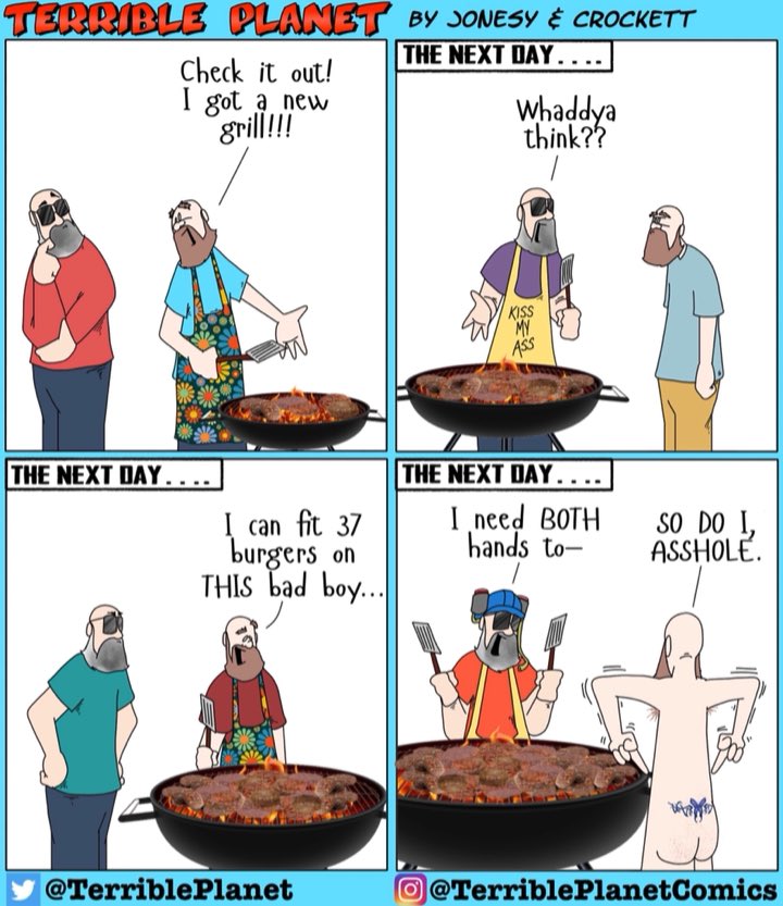 TerriblePlanet's tweet photo. “Grill Masters”                    #DadFights https://t.co/jkrtL0xsDN