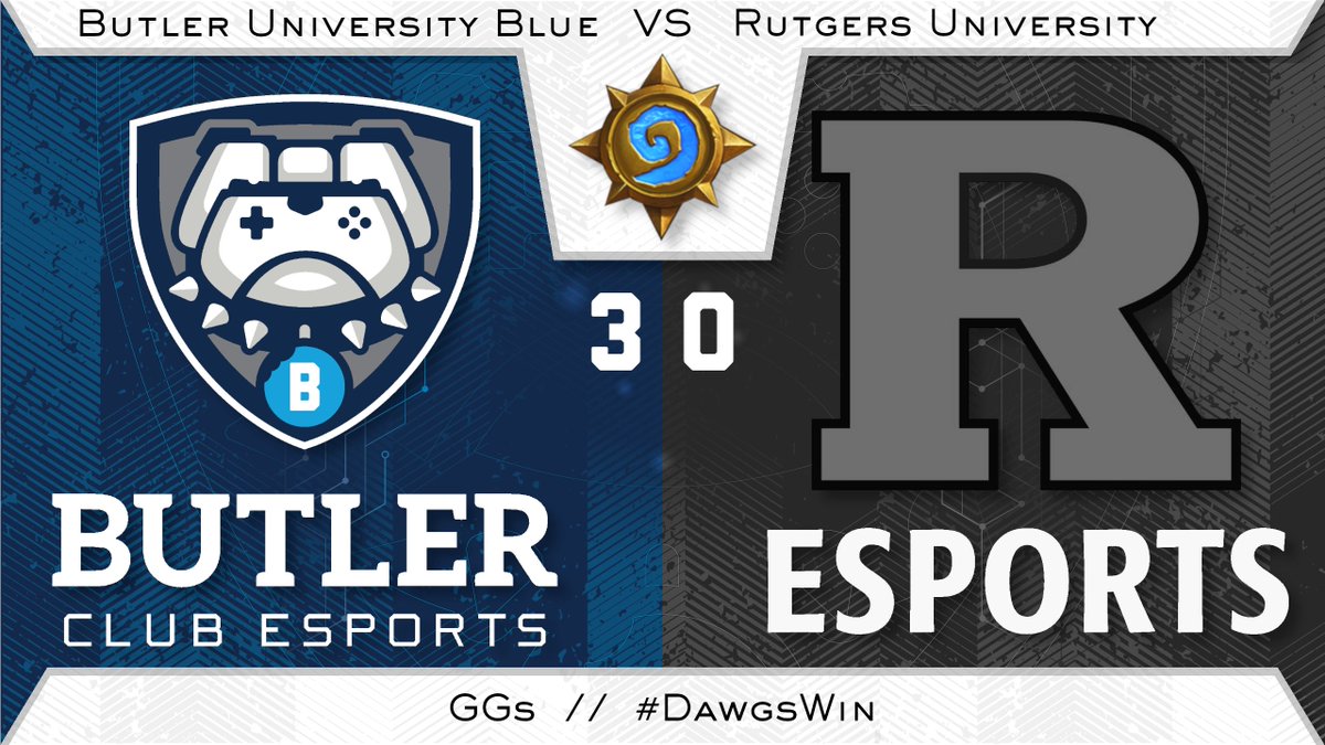 BUClubEsports's tweet photo. GGs to @RutgersEsports and @ArtUEsports from last night's #ButlerHS matches - one more pair on Thursday night to cap off this tournament #DawgsWin https://t.co/5nUbWWBH3A