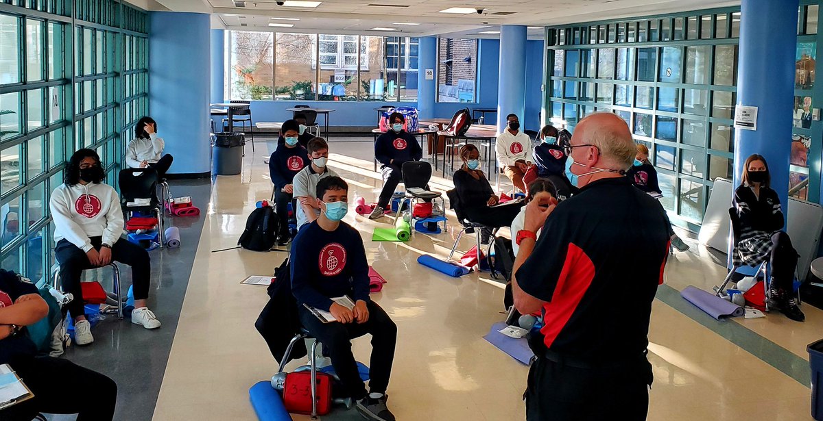 LRaffinOCSB's tweet photo. First Aid & CPR Training is underway for our grade 12 #ICT #SHSM students @ImmaculataOCSB! #macprogramming #macengineering #macmultimedia https://t.co/AHt7WxSmJk