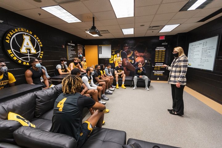 AppChancellor's tweet photo. Our @AppStateMBB team is ready to make history again, and @appstate is ready for next week's season opener! https://t.co/onN4ROSztW