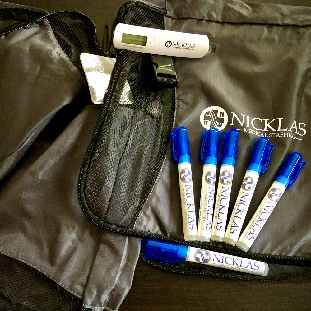 NicklasStaffing's tweet photo. We'll be at #booth100 giving away Nicklas hand sanitizer, packing cubes and more at today's #AAPAfall21 happy hour event. Stop by and see us from 4:30-7:30pm.
#Seattle #pathologyevents #AAPAconference https://t.co/qHdWF7Fgo8