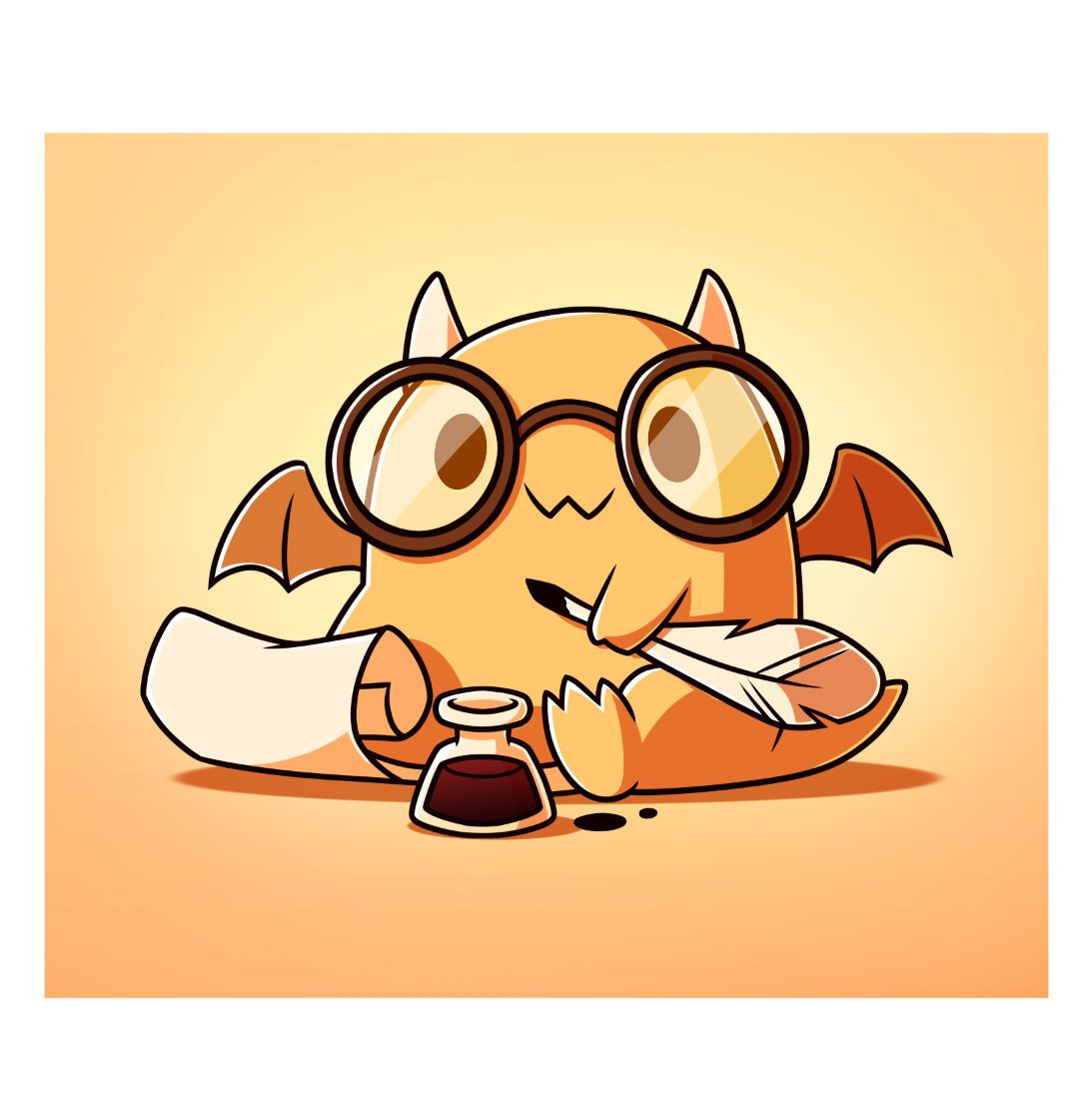 UnstableGamesHQ's tweet photo. Finally for Team Dragon, meet Book Wyrm! He's not much of a fighter but he sure is a smarty pants! His weapon of choice is a pen. 🖋
______________________
#bookwyrm #unstableunicorns #TTKO #TicTacKO #Unstablegames #tabletopgaming https://t.co/x03noshlBF