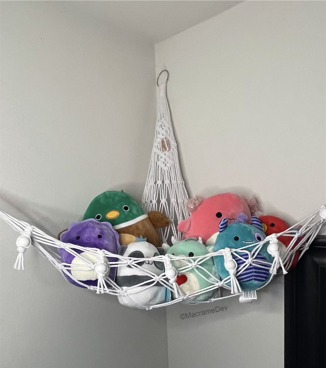 MysticStitchCo's tweet photo. Handmade Macrame Hammocks 🧸✨ https://t.co/M8cxLm0yV3