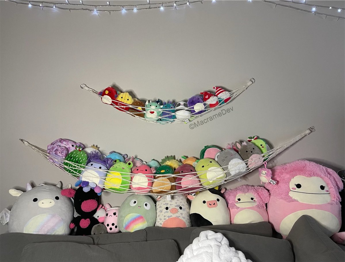 MysticStitchCo's tweet photo. Handmade Macrame Hammocks 🧸✨ https://t.co/M8cxLm0yV3