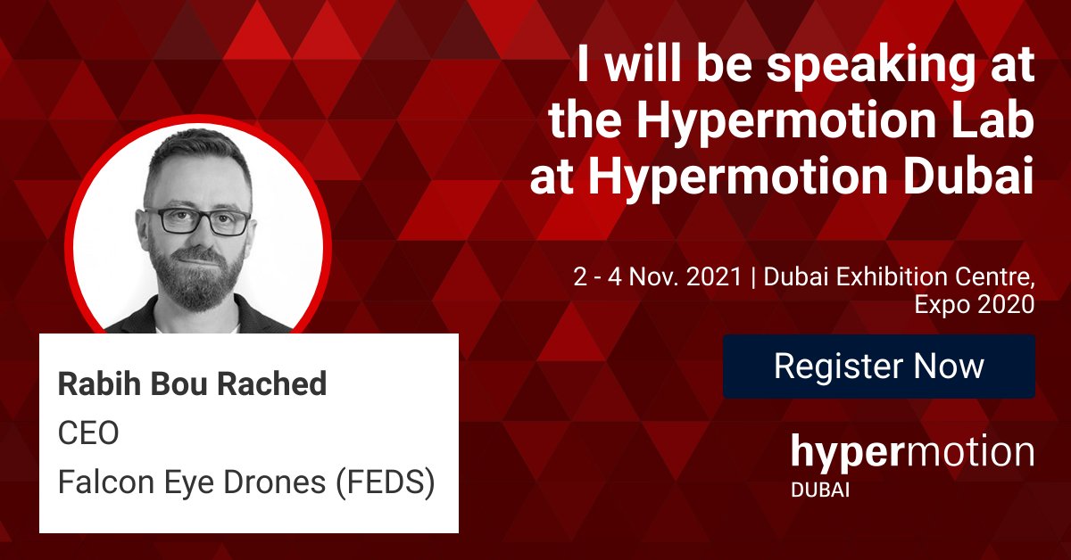feds_ae's tweet photo. If you're at Expo 2020 and love drones, stop by the Hypermotion Lab on 4th Nov for power-packed insights from @RabihBouRached on the future of mobility &amp; logistics and the GCC's emergence as a drones hub.

Register here: https://t.co/r29urxfj4E
#TeamFEDS #GCC #Dronetechnology https://t.co/Awvxw1GFWY