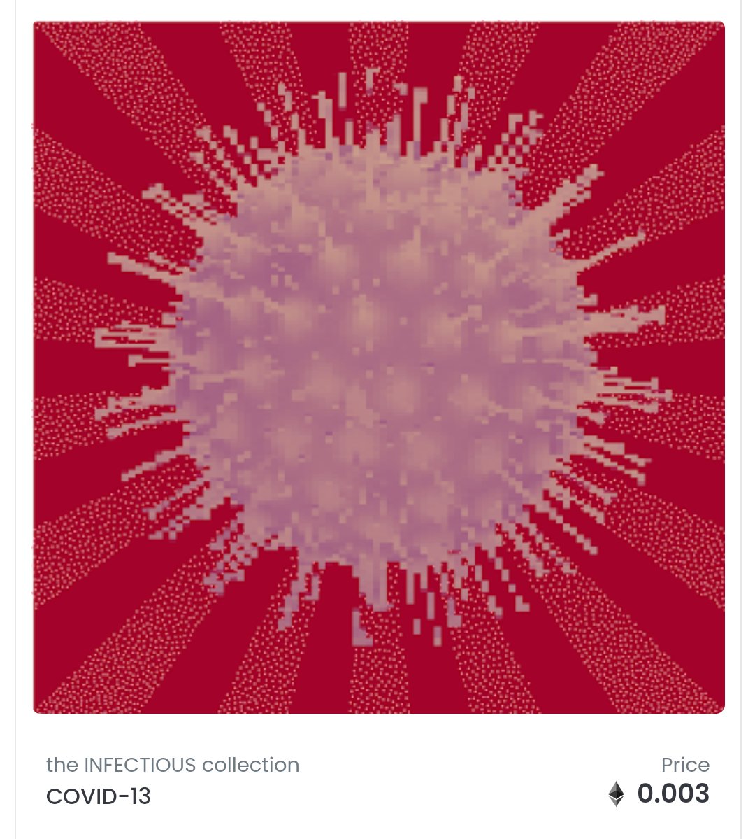 employee054's tweet photo. don't let the virus win! give the INFECTIOUS collection a ♥️ on #opensea

👇👇
https://t.co/H0jymWOZFt

#nft #nftart #nftartists #nftartwork #nftforsale #nftshill #nfts #nftcommunity #nftlover https://t.co/hoN8apDXfF