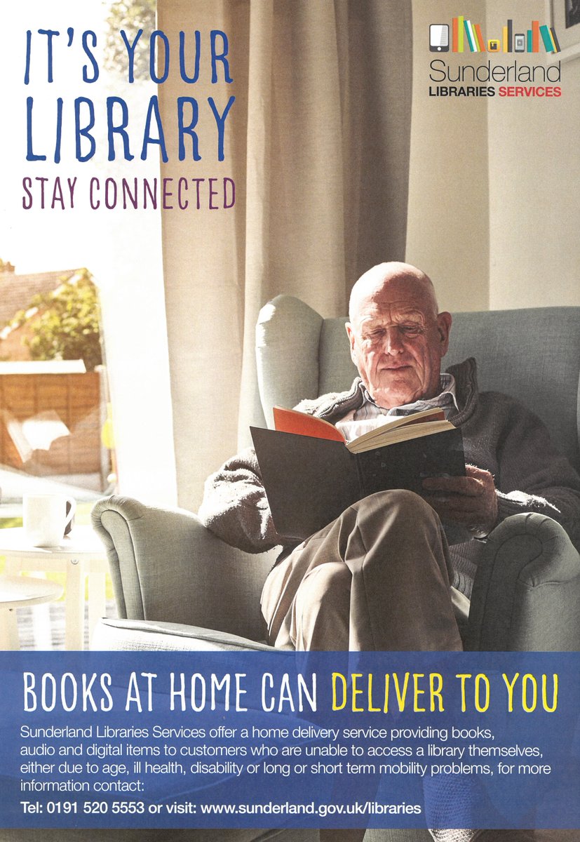 SLibraries's tweet photo. @SLibraries run a Books at Home Service for anyone who can't come into the library for any reason. We provide long term or temporary deliveries of books and talking books to your door.
If you'd like to sign up then fill in the form below
https://t.co/kCUSZ09iaf
#Booksathome https://t.co/RaeF00UNpe